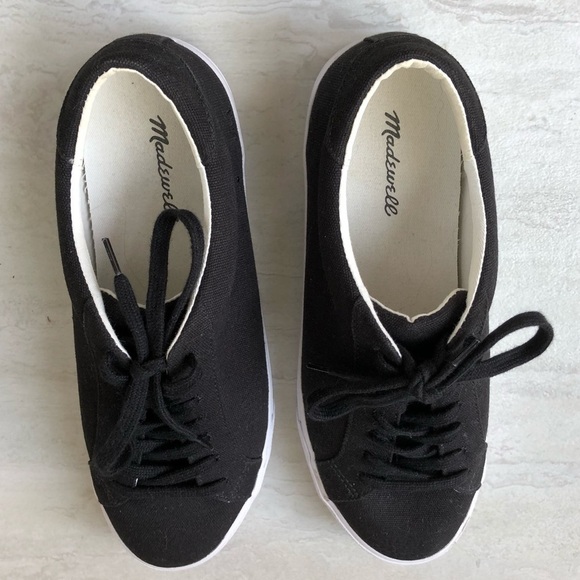 𝅺MADEWELL Sidewalk Low-Top Sneakers in Black Canvas Unisex. Men’s 7.5 Wom… - Picture 7 of 10
